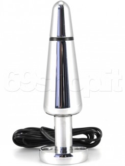 Elettro Butt Plug Metallico Argento 
