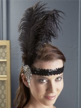 Fascia con Piuma Nero